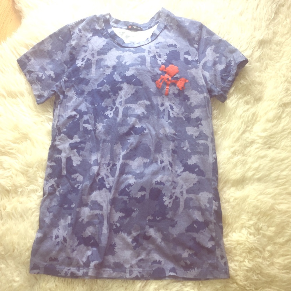 2/$20 U2 blue camo t shirt from Joshua tree tour